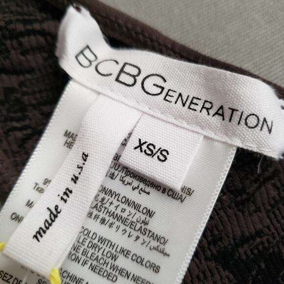 BCBGENERATION‎ One Shoulder Bodycon Dress XS/S NWT y2k Brown Textured - Picture 6 of 12